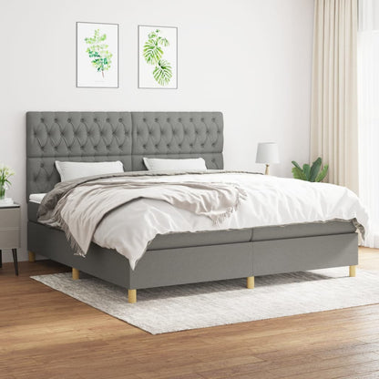 Boxspringbett mit hoher Rückenlehne, inkl. Matratze 200x200 cm