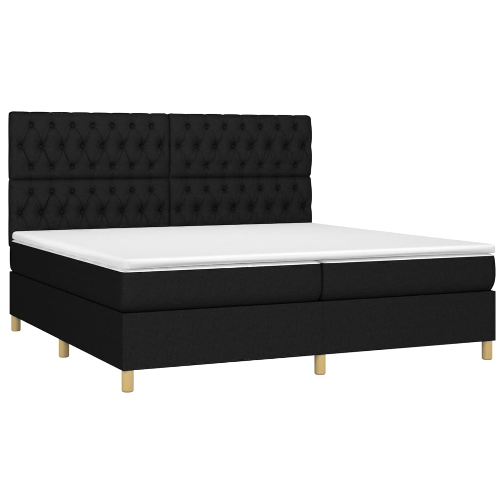 Boxspringbett mit hoher Rückenlehne, inkl. Matratze 200x200 cm