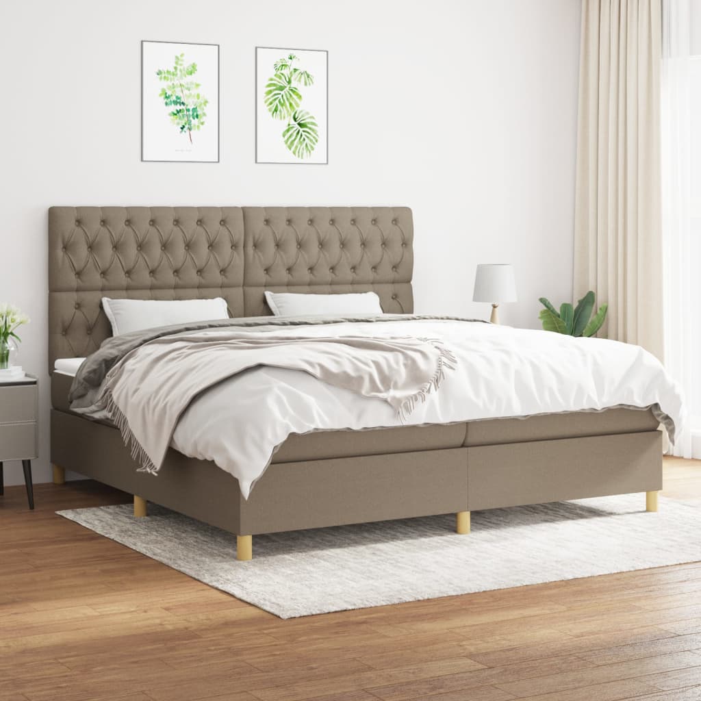 Boxspringbett mit hoher Rückenlehne, inkl. Matratze 200x200 cm