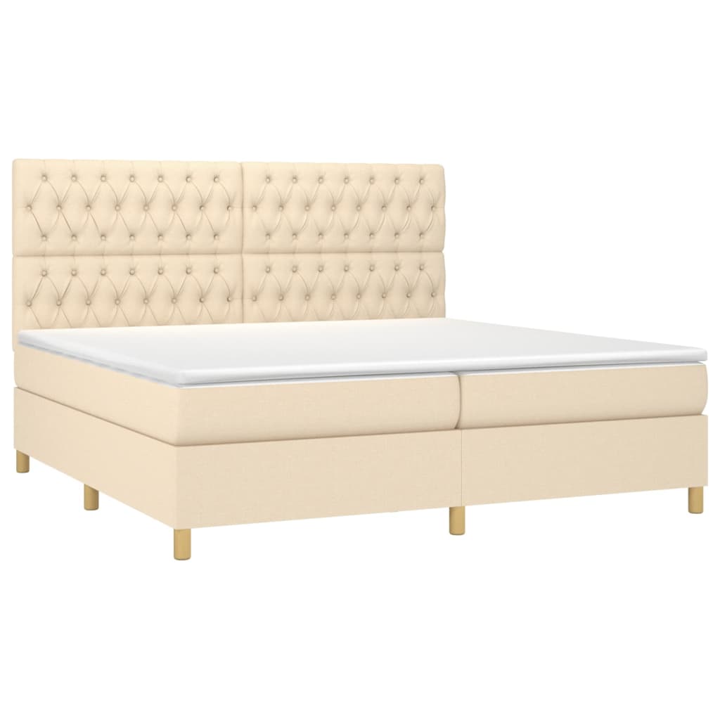 Boxspringbett mit hoher Rückenlehne, inkl. Matratze 200x200 cm