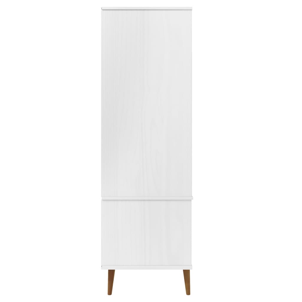 Kleiderschrank MOLDE Grau 90x55x175 cm Massivholz Kiefer