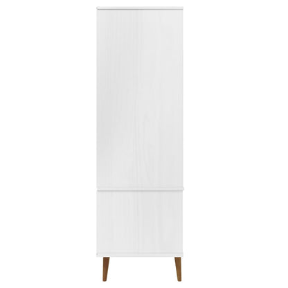 Kleiderschrank MOLDE Grau 90x55x175 cm Massivholz Kiefer