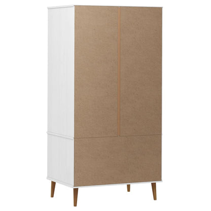 Kleiderschrank MOLDE Grau 90x55x175 cm Massivholz Kiefer