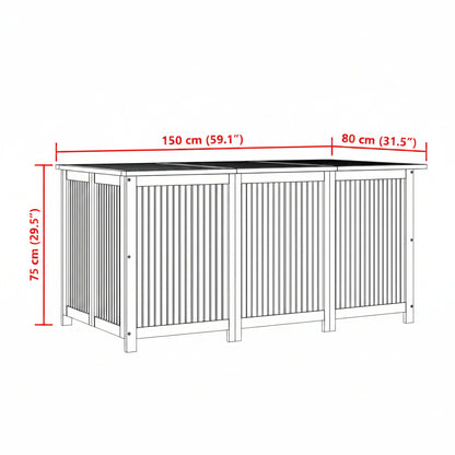 Gartenbox 150X80X75 Cm Massivholz Akazie