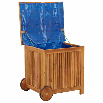 Gartentruhe Mit Rollen Massivholz Akazie