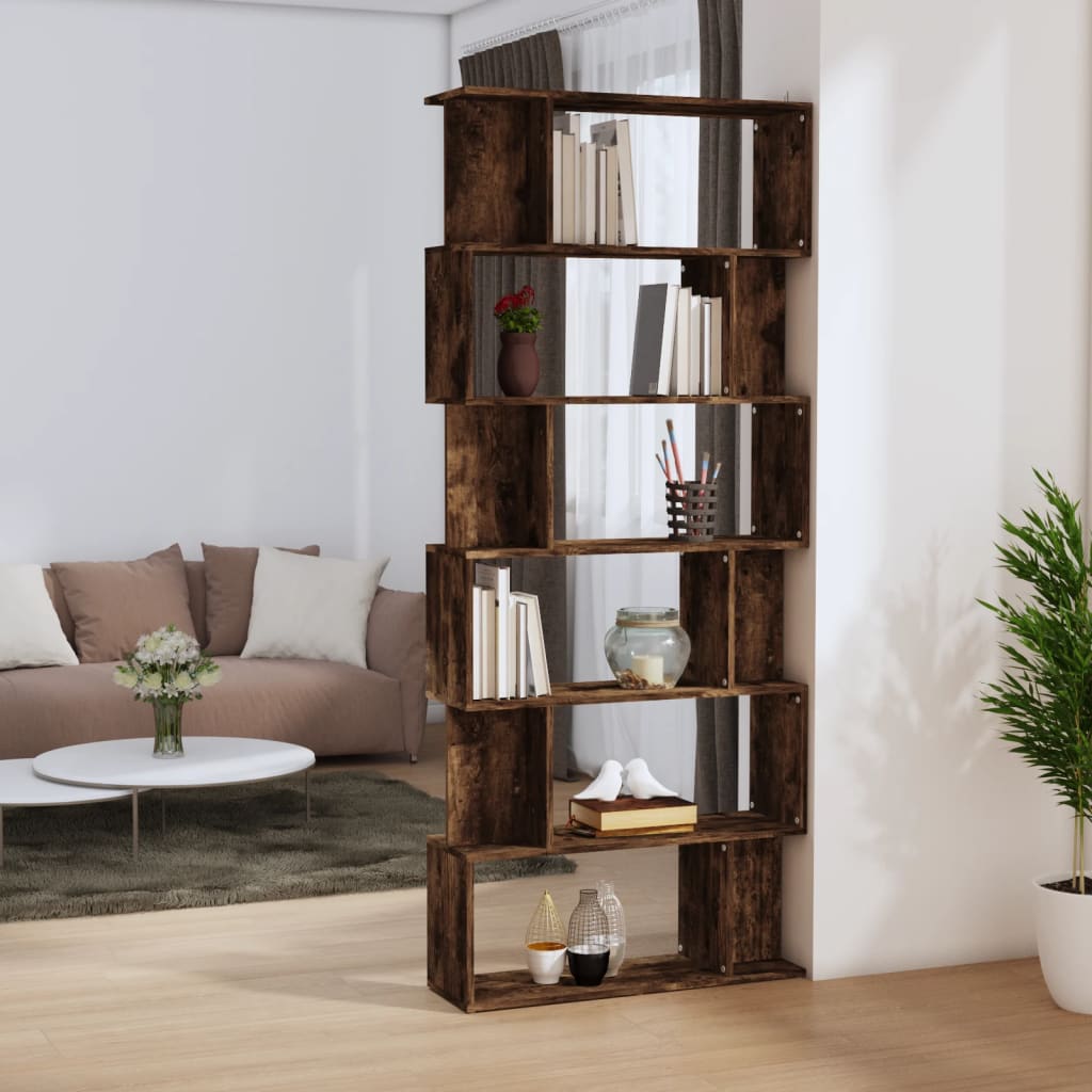 Bücherregal Schwarz Eichen-Optik 80X24X190,5 Cm Holzwerkstoff