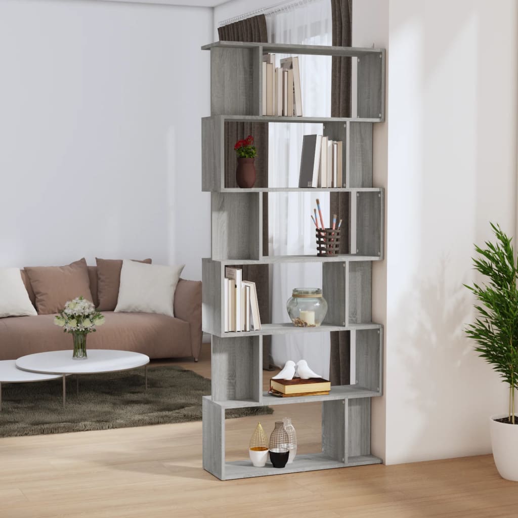 Bücherregal Schwarz Eichen-Optik 80X24X190,5 Cm Holzwerkstoff