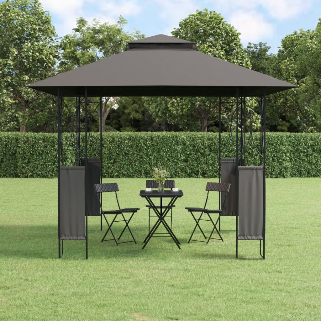 Pavillon Mit Dach Anthrazit Stahl