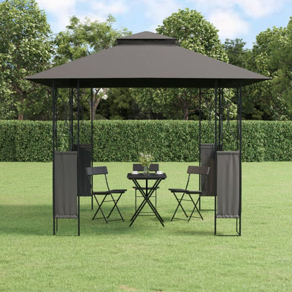 Pavillon Mit Dach Anthrazit Stahl