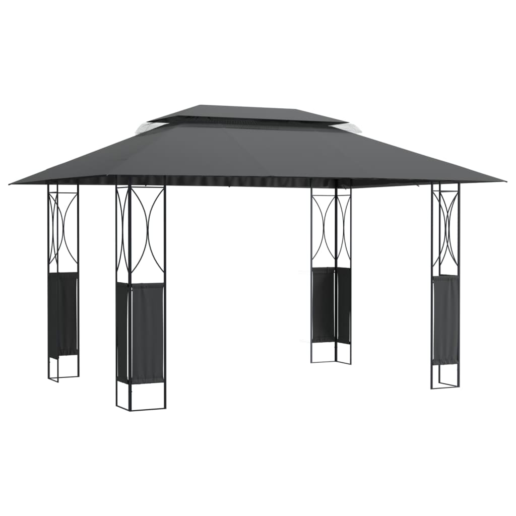 Pavillon Mit Dach Anthrazit Stahl