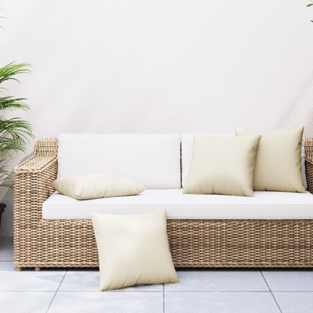 Sofakissen 4 Stk. Blattmuster 60x60 cm Stoff