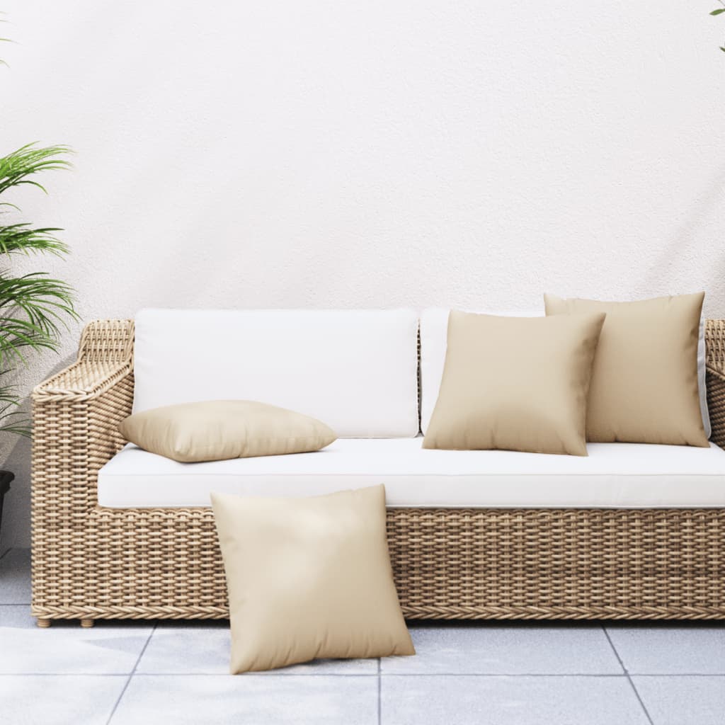 Sofakissen 4 Stk. Blattmuster 60x60 cm Stoff