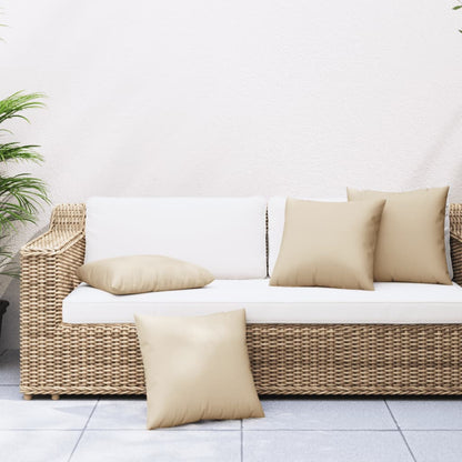 Sofakissen 4 Stk. Blattmuster 60x60 cm Stoff