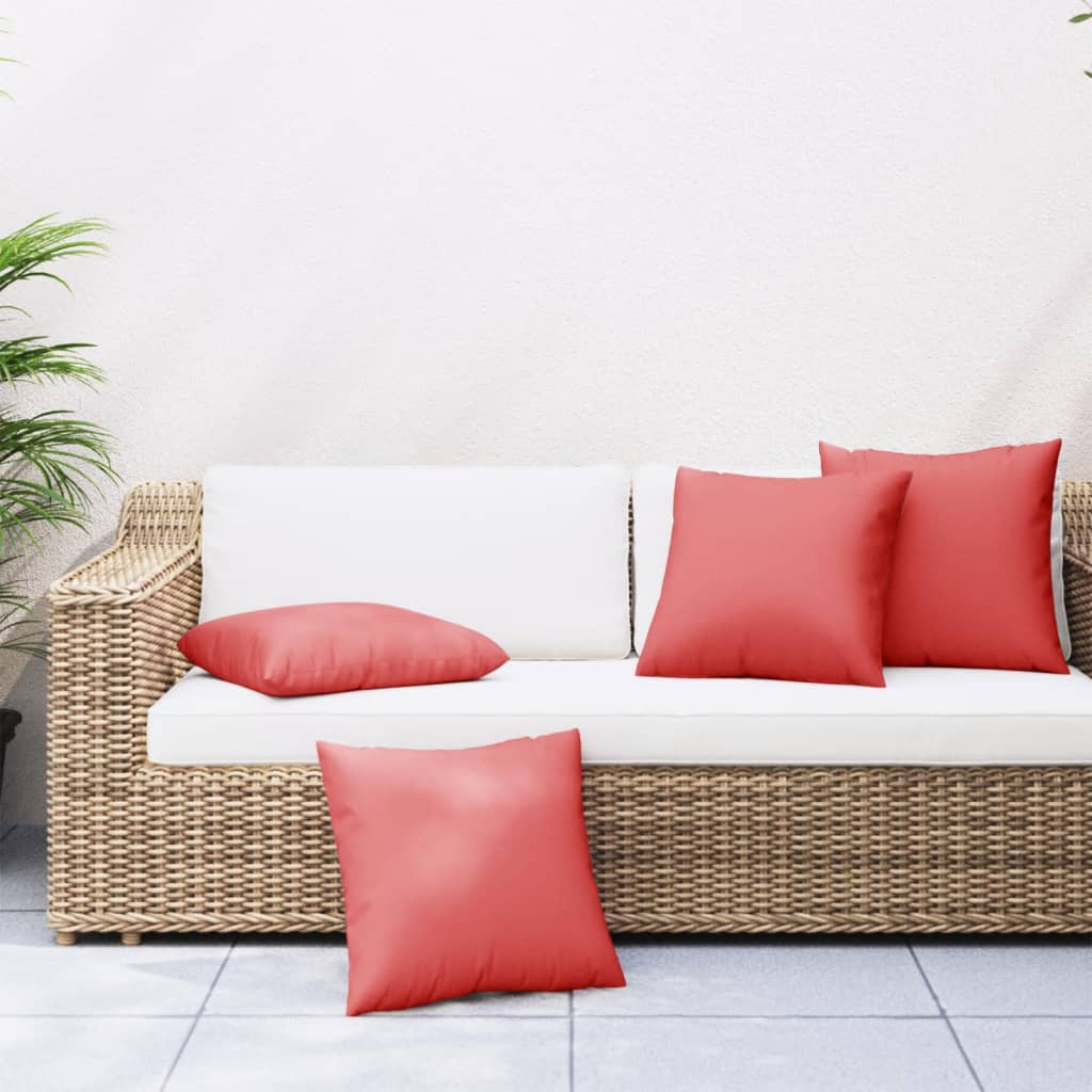 Sofakissen 4 Stk. Blattmuster 60x60 cm Stoff