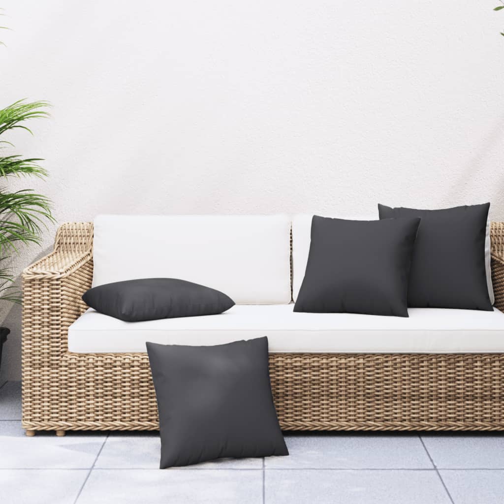 Sofakissen 4 Stk. Blattmuster 60x60 cm Stoff