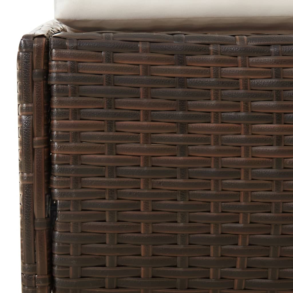 Sonnenliege Mit Faltdach 200X114X128 Cm Poly Rattan