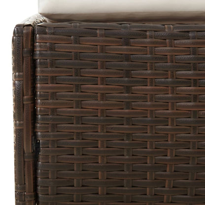 Sonnenliege Mit Faltdach 200X114X128 Cm Poly Rattan