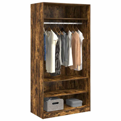 Kleiderschrank Hochglanz-Weiß 100x50x200 cm Holzwerkstoff
