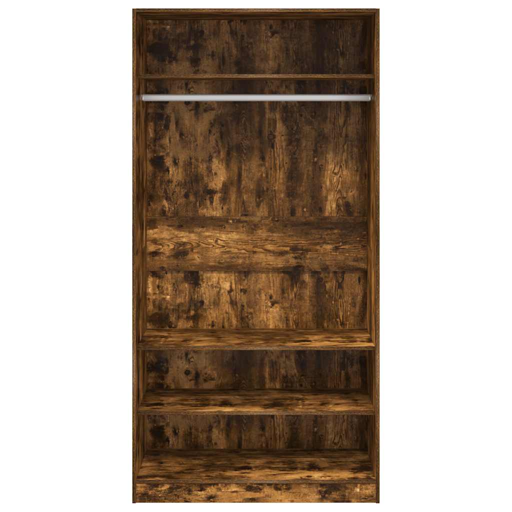 Kleiderschrank Hochglanz-Weiß 100x50x200 cm Holzwerkstoff