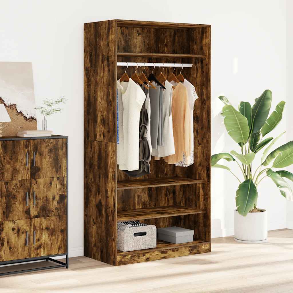 Kleiderschrank Hochglanz-Weiß 100x50x200 cm Holzwerkstoff