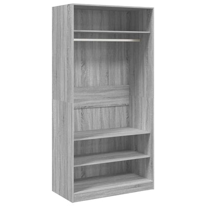Kleiderschrank Hochglanz-Weiß 100x50x200 cm Holzwerkstoff