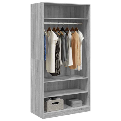 Kleiderschrank Hochglanz-Weiß 100x50x200 cm Holzwerkstoff