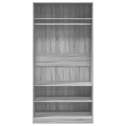 Kleiderschrank Hochglanz-Weiß 100x50x200 cm Holzwerkstoff