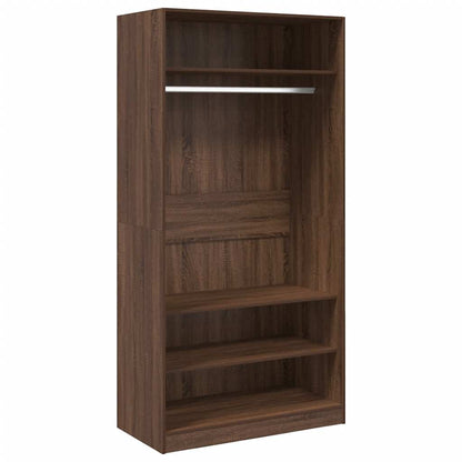 Kleiderschrank Hochglanz-Weiß 100x50x200 cm Holzwerkstoff