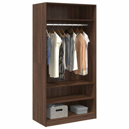 Kleiderschrank Hochglanz-Weiß 100x50x200 cm Holzwerkstoff