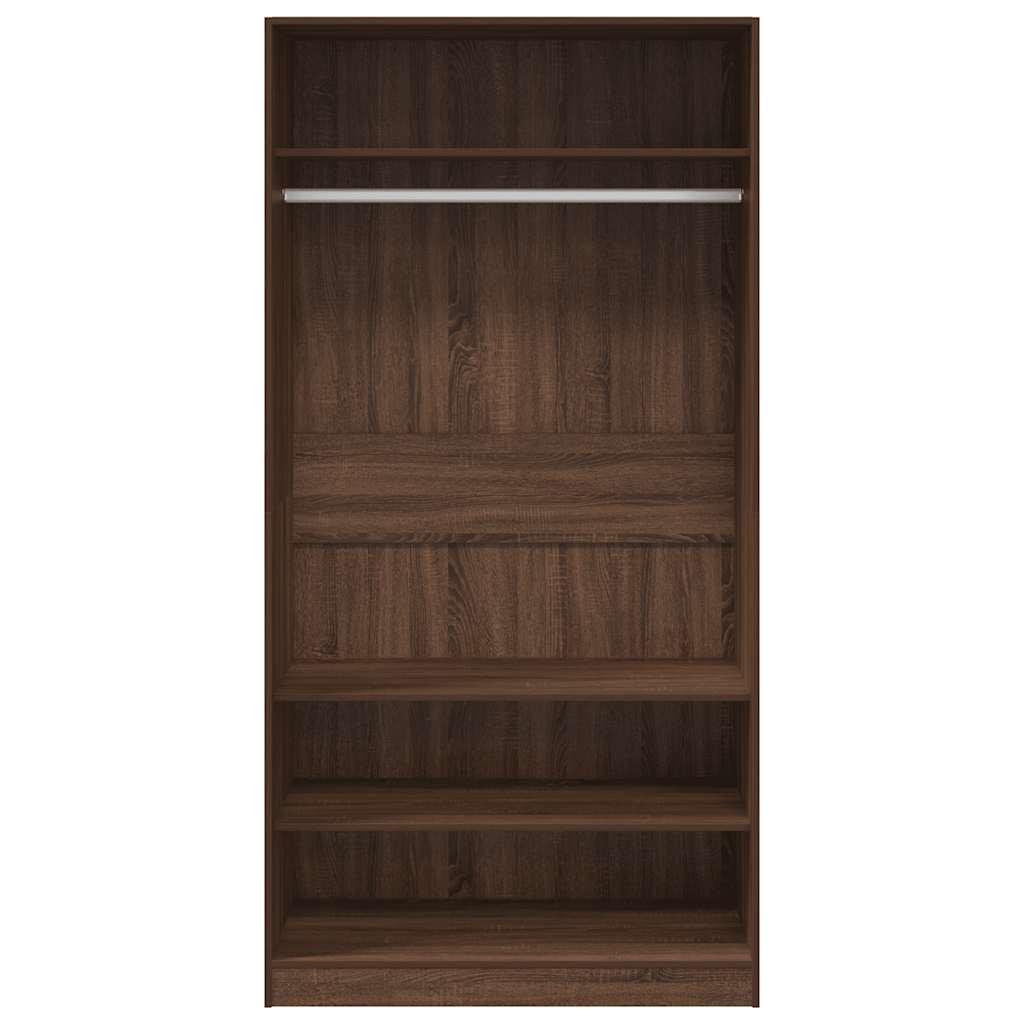 Kleiderschrank Hochglanz-Weiß 100x50x200 cm Holzwerkstoff