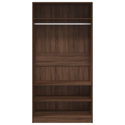 Kleiderschrank Hochglanz-Weiß 100x50x200 cm Holzwerkstoff