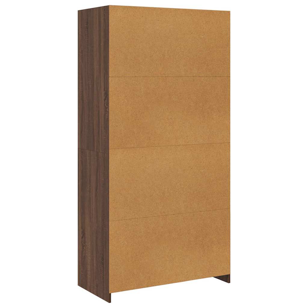 Kleiderschrank Hochglanz-Weiß 100x50x200 cm Holzwerkstoff