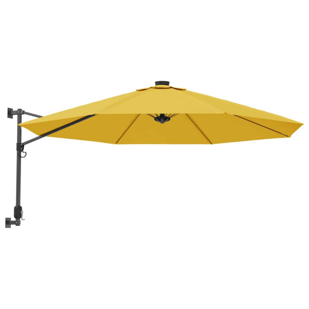 Wand-Sonnenschirm Mit Leds 290 Cm