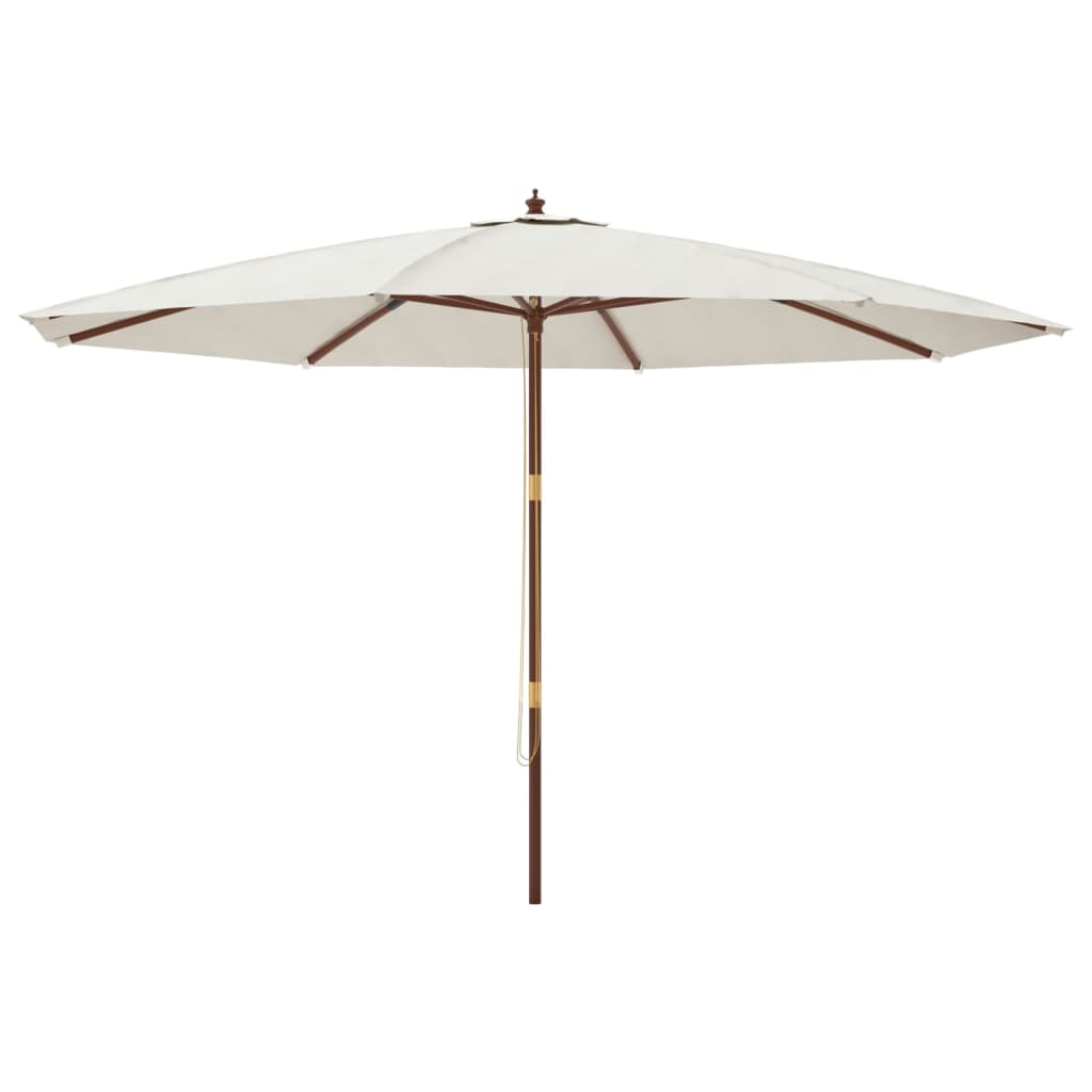 Sonnenschirm mit Holzmast Sandfarben 400x273 cm