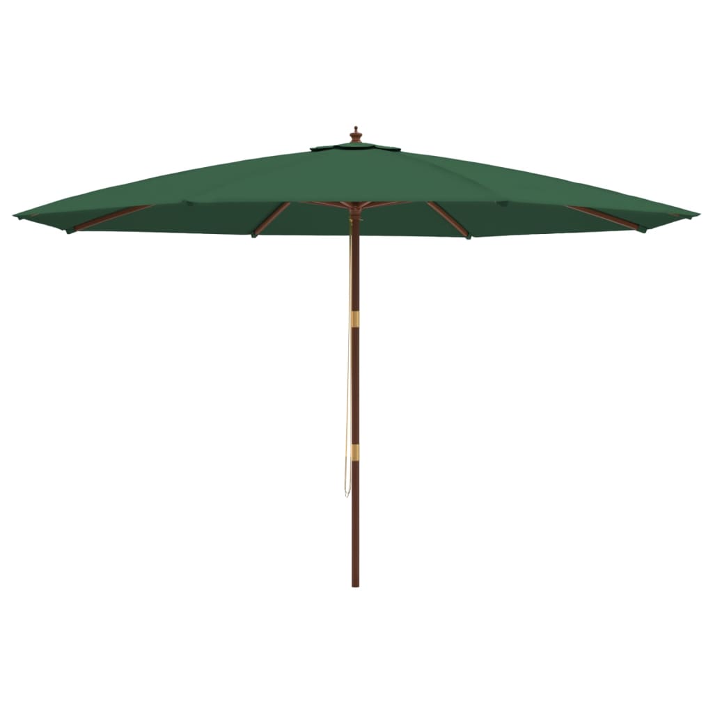Sonnenschirm mit Holzmast Sandfarben 400x273 cm