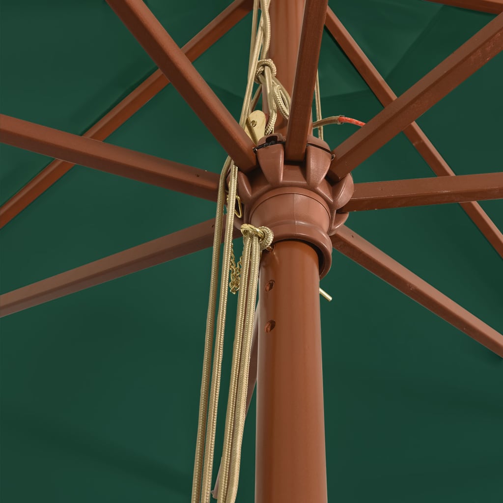 Sonnenschirm mit Holzmast Sandfarben 400x273 cm