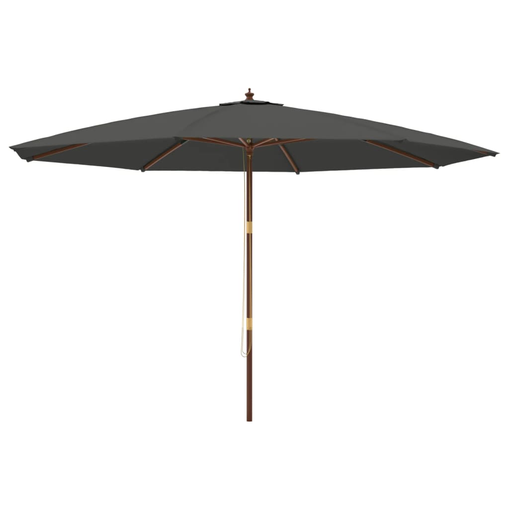 Sonnenschirm mit Holzmast Sandfarben 400x273 cm