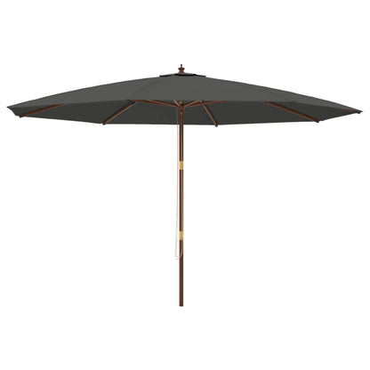 Sonnenschirm mit Holzmast Sandfarben 400x273 cm