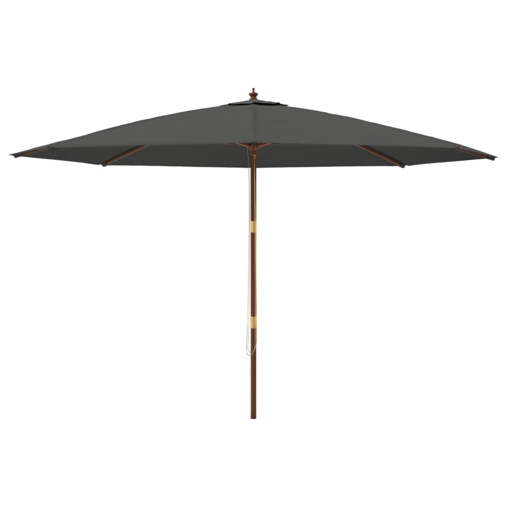 Sonnenschirm mit Holzmast Sandfarben 400x273 cm