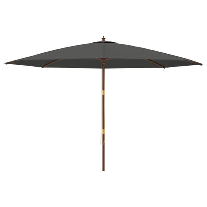 Sonnenschirm mit Holzmast Sandfarben 400x273 cm