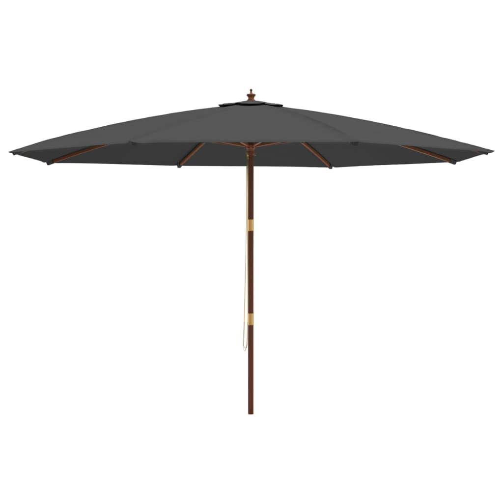 Sonnenschirm mit Holzmast Sandfarben 400x273 cm