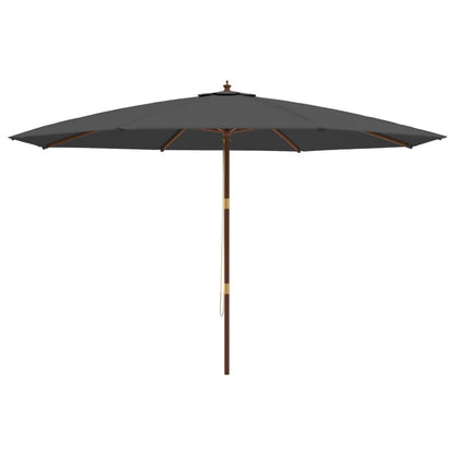 Sonnenschirm mit Holzmast Sandfarben 400x273 cm