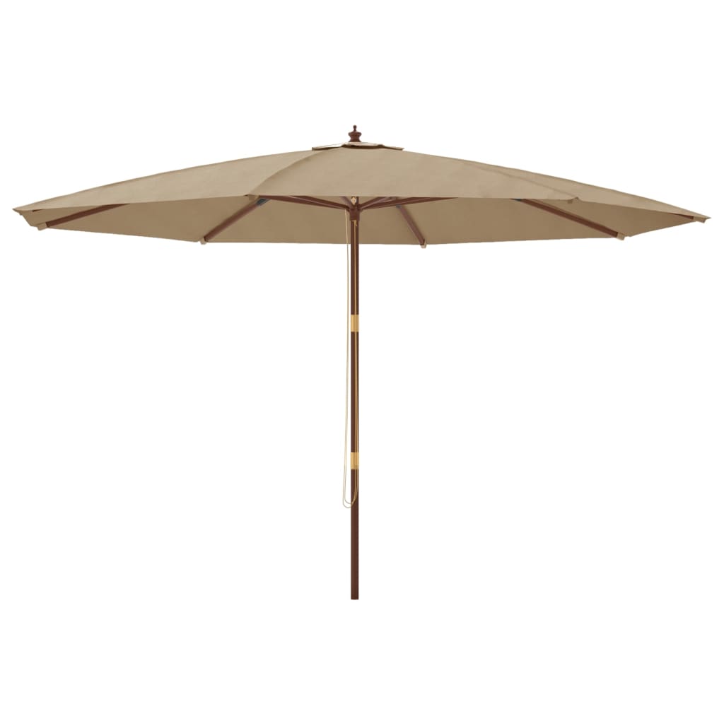 Sonnenschirm mit Holzmast Sandfarben 400x273 cm