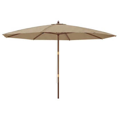 Sonnenschirm mit Holzmast Sandfarben 400x273 cm
