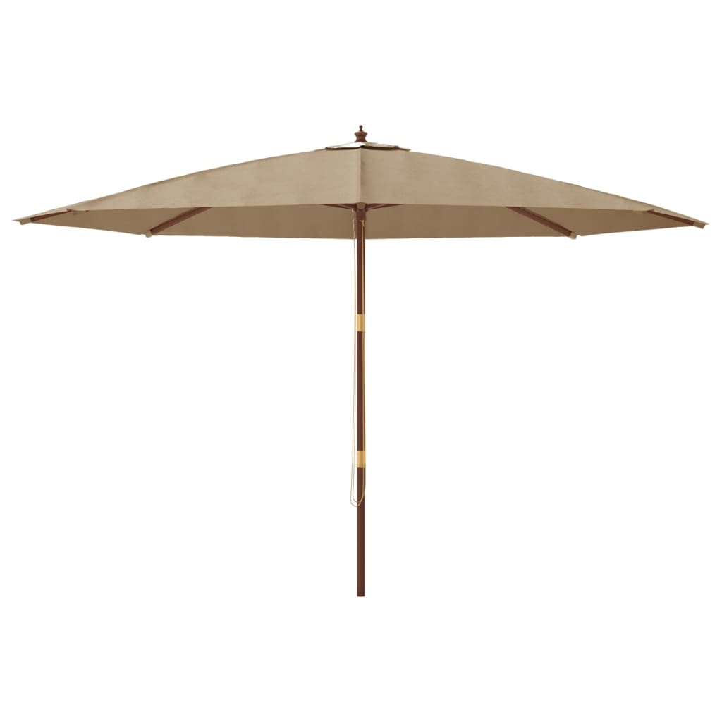 Sonnenschirm mit Holzmast Sandfarben 400x273 cm