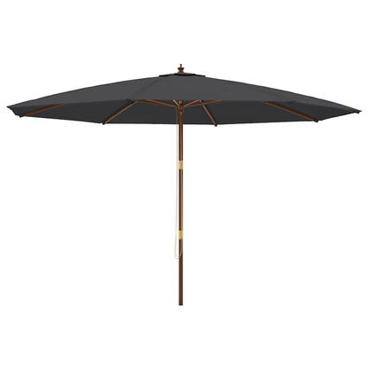 Sonnenschirm mit Holzmast Sandfarben 400x273 cm