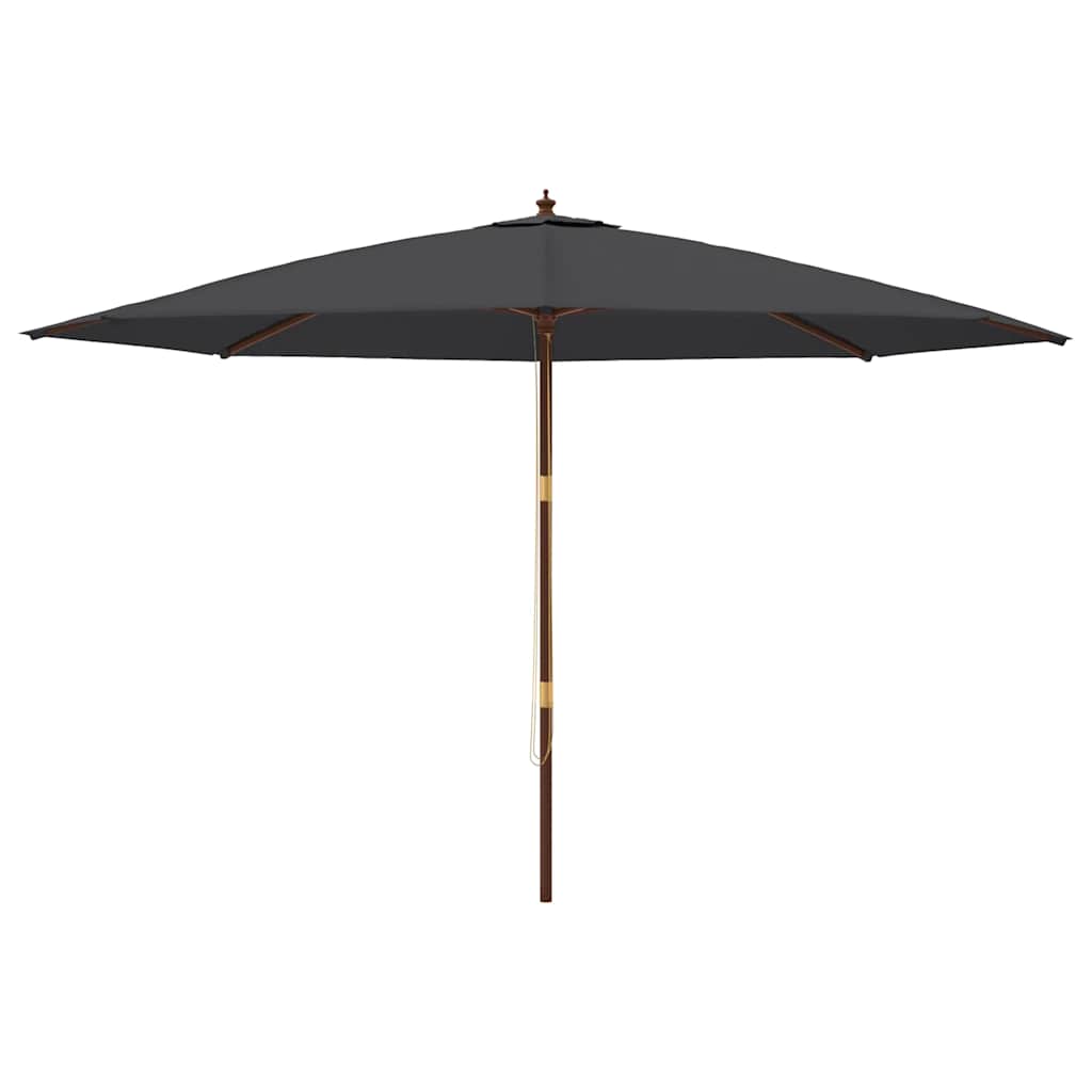 Sonnenschirm mit Holzmast Sandfarben 400x273 cm
