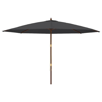 Sonnenschirm mit Holzmast Sandfarben 400x273 cm