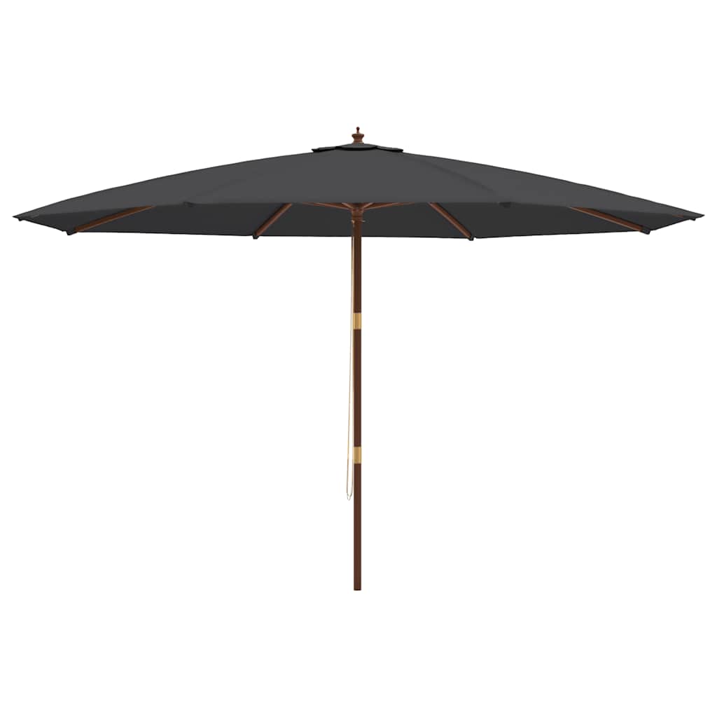 Sonnenschirm mit Holzmast Sandfarben 400x273 cm