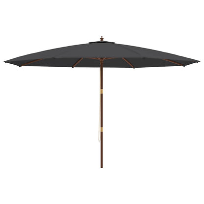 Sonnenschirm mit Holzmast Sandfarben 400x273 cm
